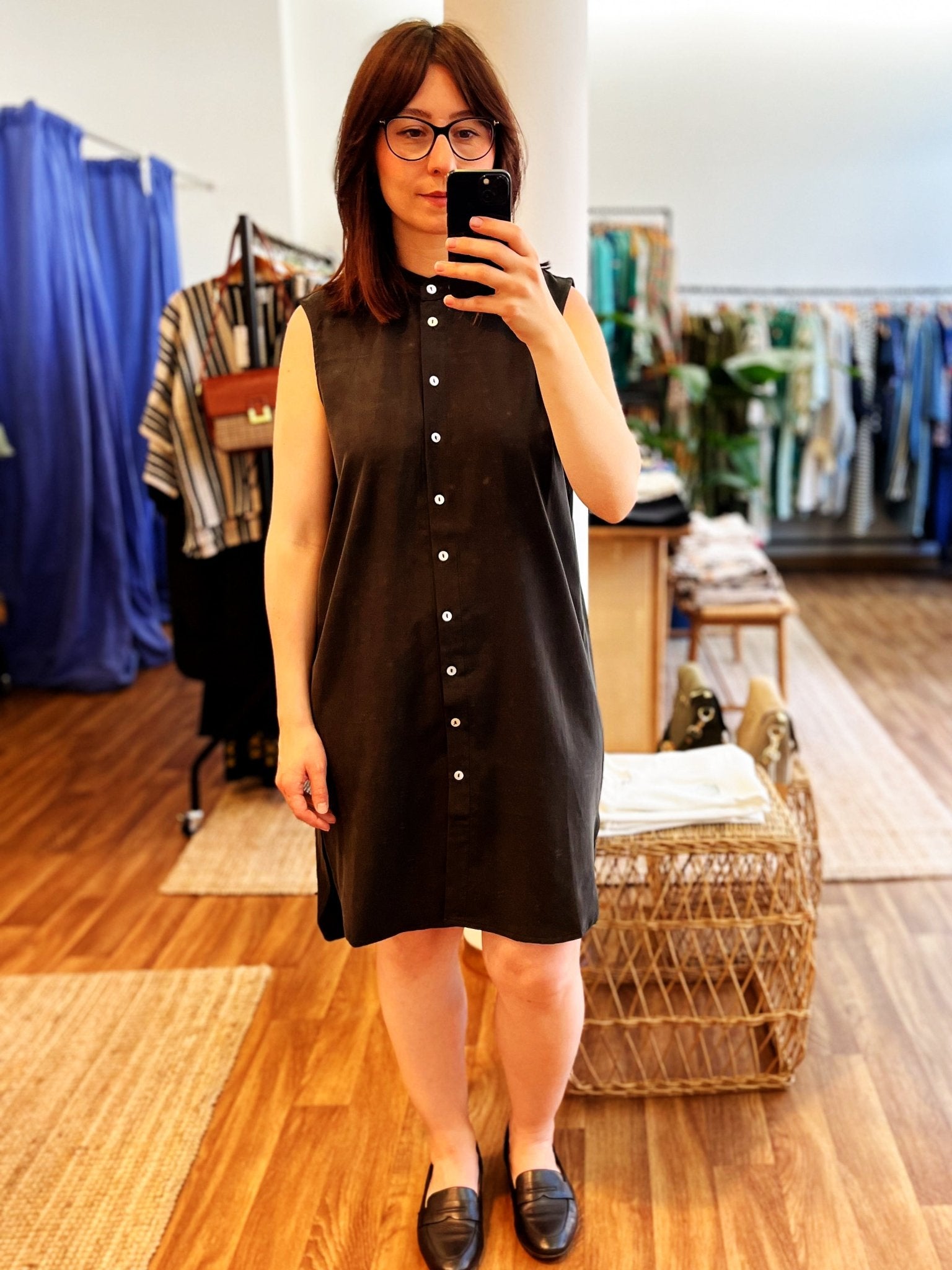 Ärmelloses Hemdkleid aus Tencel - Blossom Hair & Fashion