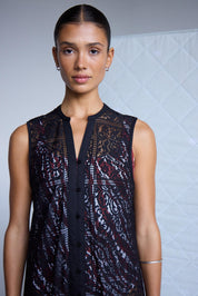 Ärmelloses Spitzenkleid in Schwarz - Blossom Hair & Fashion