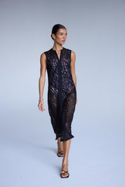 Ärmelloses Spitzenkleid in Schwarz - Blossom Hair & Fashion