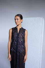 Ärmelloses Spitzenkleid in Schwarz - Blossom Hair & Fashion