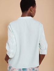 Blusa Bordada de manga corta - Blossom Hair & Fashion