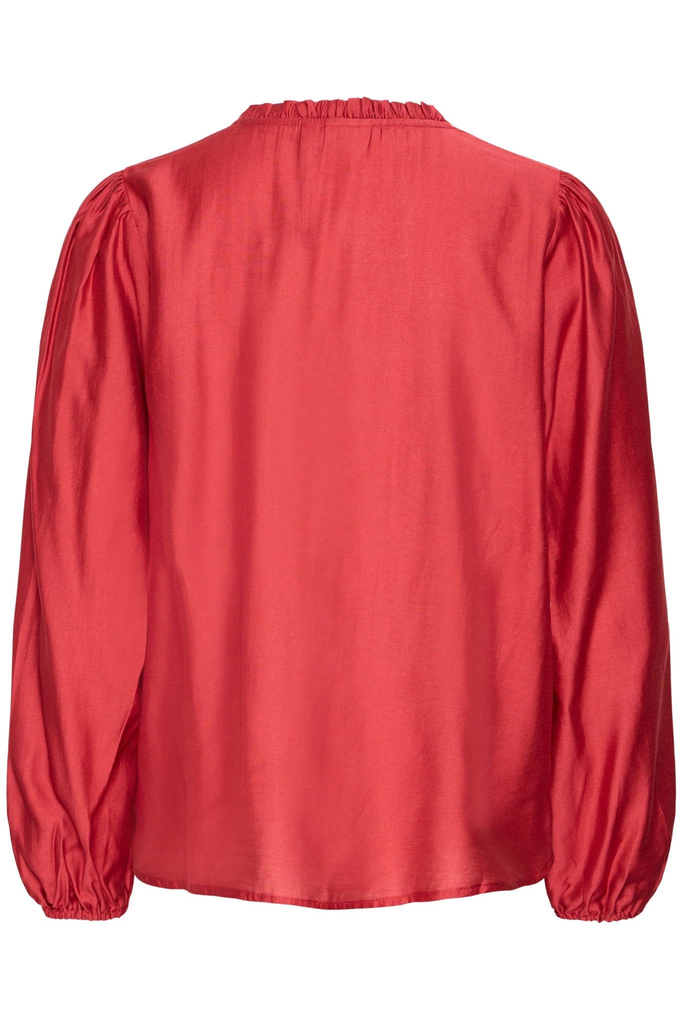 Bluse langarm Rot mit Bindeband - Blossom Hair & Fashion