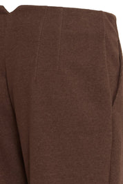 Braune Stoffhose high waist ankle length - Blossom Hair & Fashion