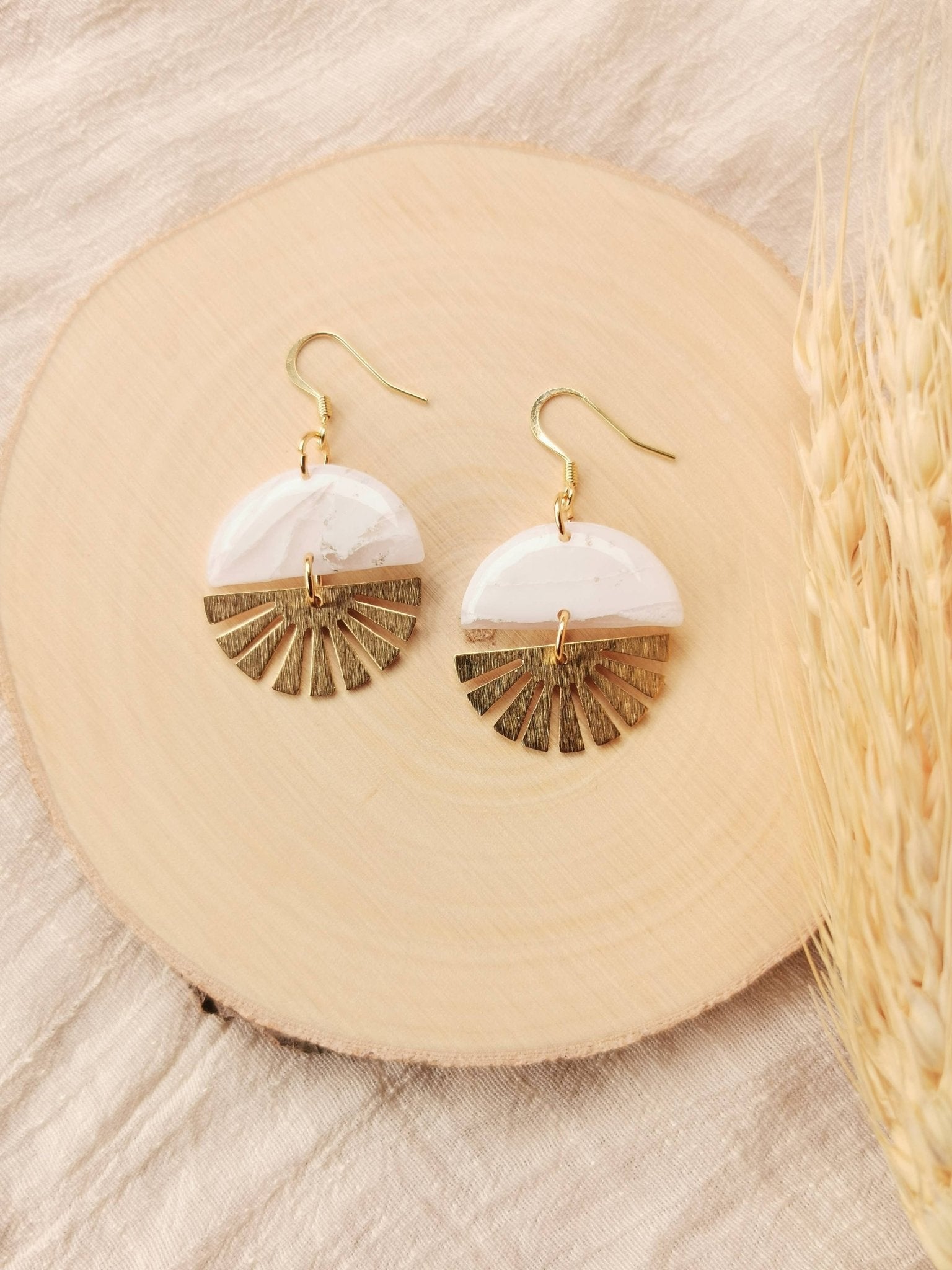 Bride Elegante Ohrringe mit Quarz - Imitat - Blossom Hair & Fashion