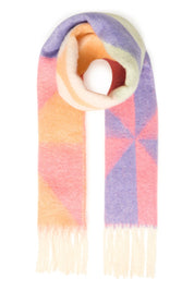 Bunter Damen Schal mit Fransen - Blossom Hair & Fashion