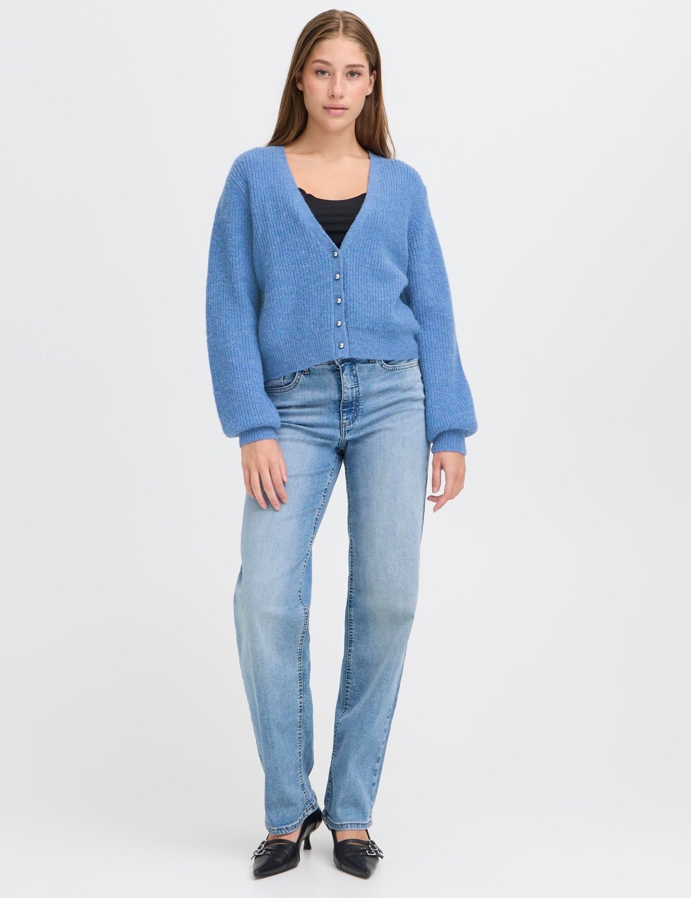 Cardigan Loose Fit blau - Blossom Hair & Fashion