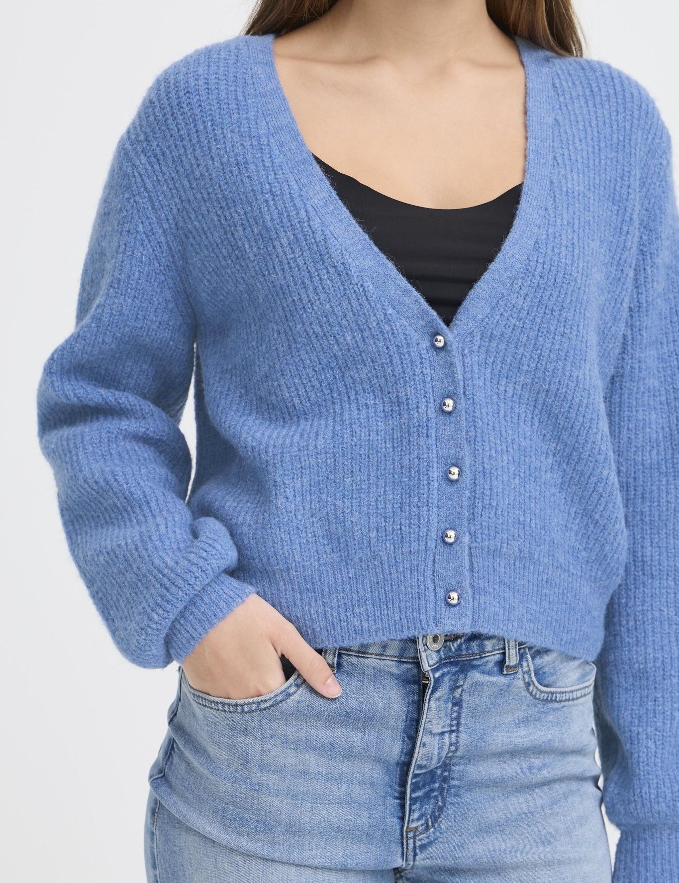 Cardigan Loose Fit blau - Blossom Hair & Fashion