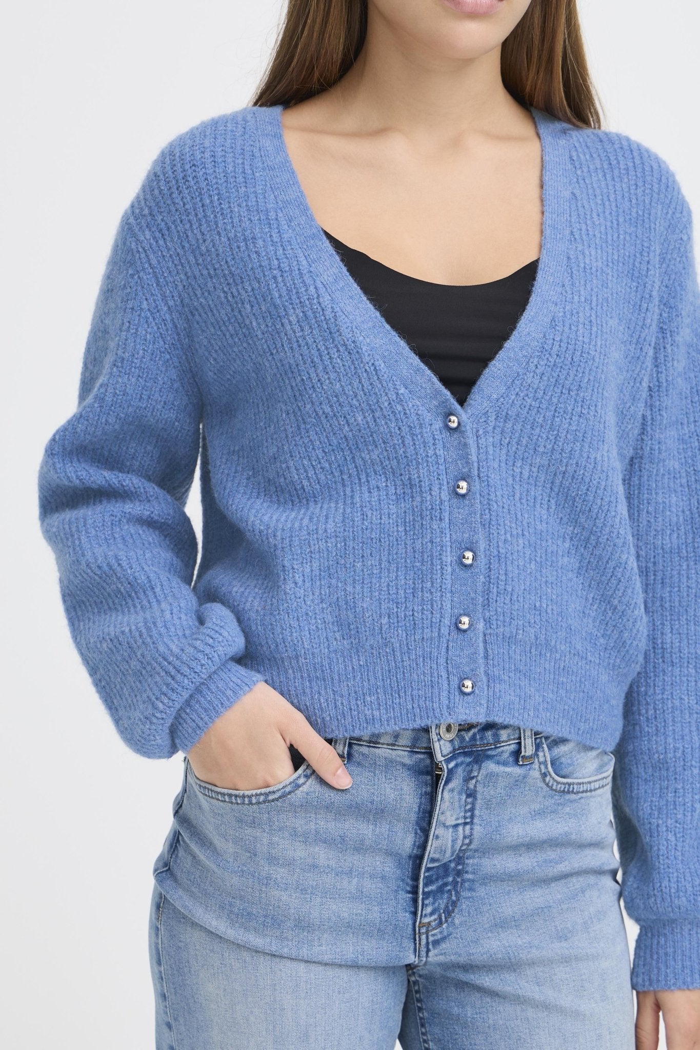 Cardigan Loose Fit blau - Blossom Hair & Fashion