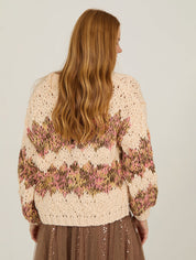 Chunky Strickcardigan multicolor - Blossom Hair & Fashion