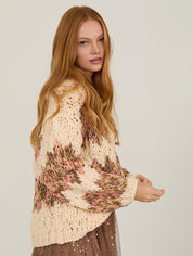 Chunky Strickcardigan multicolor - Blossom Hair & Fashion