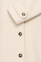 Damen Wollmantel Schwarz oder Creme – Regular Fit - Blossom Hair & Fashion