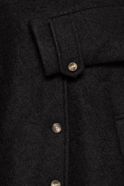 Damen Wollmantel Schwarz oder Creme – Regular Fit - Blossom Hair & Fashion