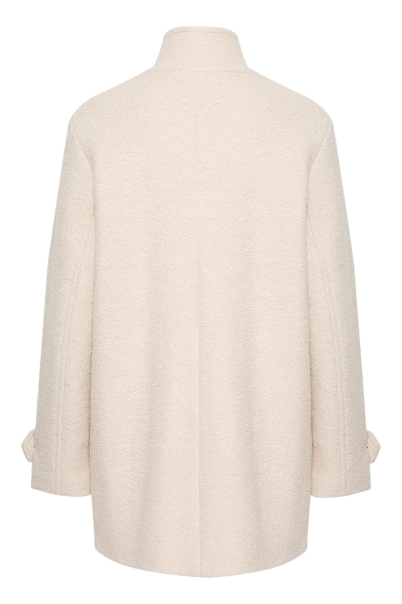 Damen Wollmantel Schwarz oder Creme – Regular Fit - Blossom Hair & Fashion