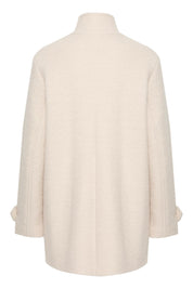 Damen Wollmantel Schwarz oder Creme – Regular Fit - Blossom Hair & Fashion