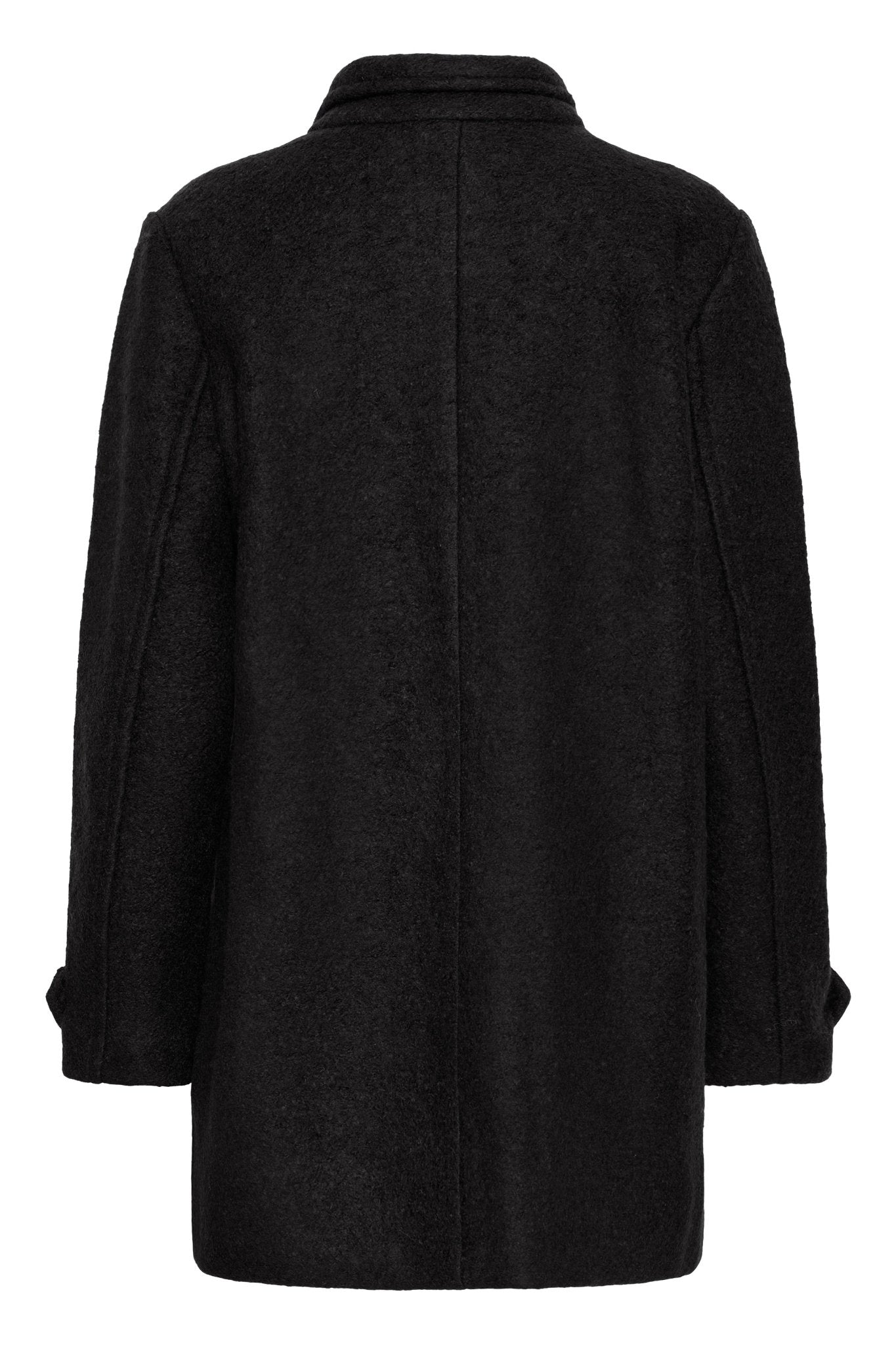 Damen Wollmantel Schwarz oder Creme – Regular Fit - Blossom Hair & Fashion