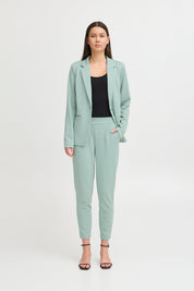 Elegante Hose mit elastischem Bund in Beryl Green - Blossom Hair & Fashion