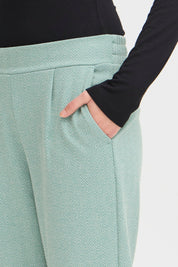 Elegante Hose mit elastischem Bund in Beryl Green - Blossom Hair & Fashion