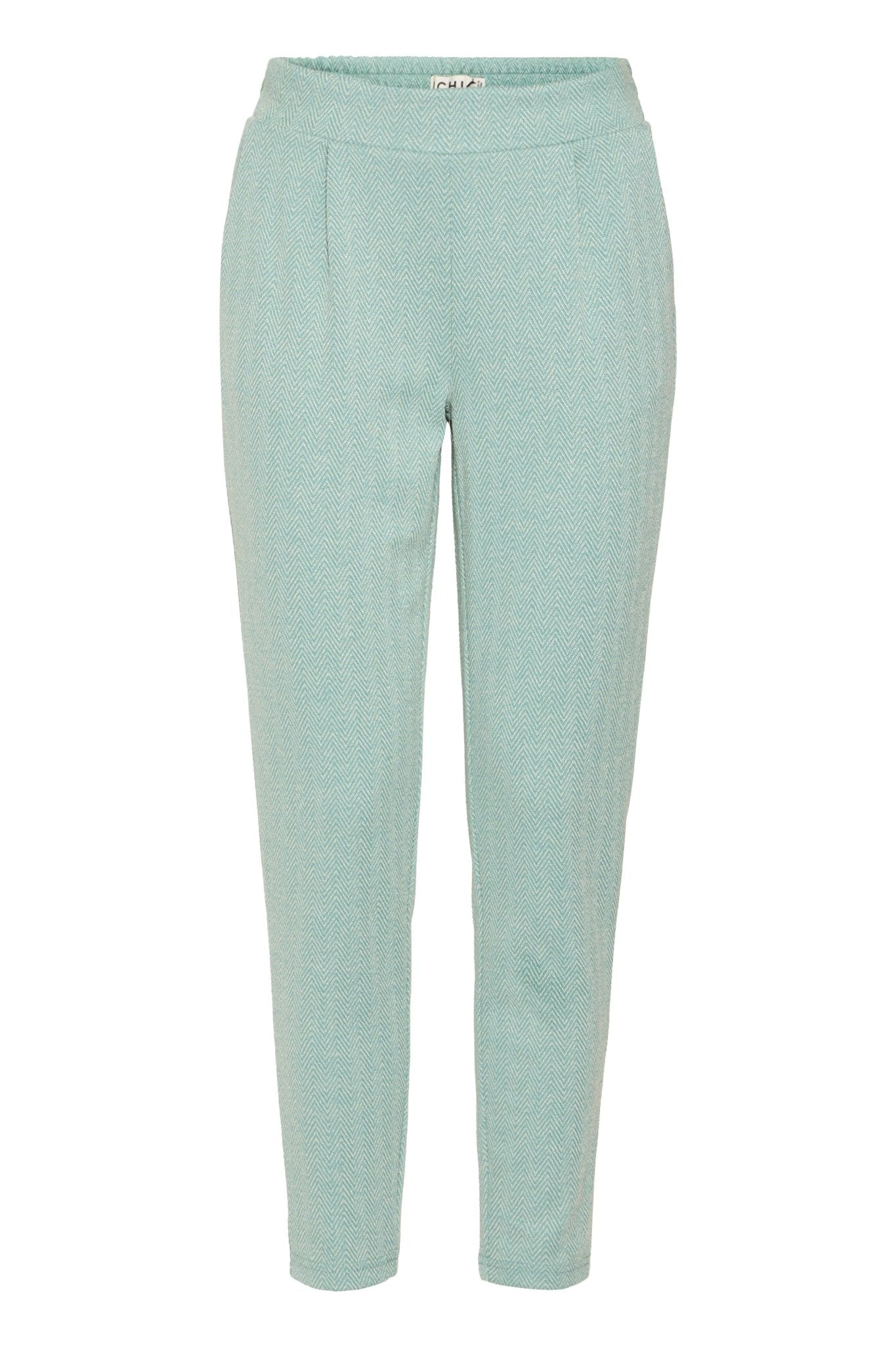 Elegante Hose mit elastischem Bund in Beryl Green - Blossom Hair & Fashion