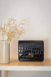 Elegante Kuriertasche aus Leder mit Krokodilmuster – Zeitlose Eleganz für Deinen Look - Blossom Hair & Fashion