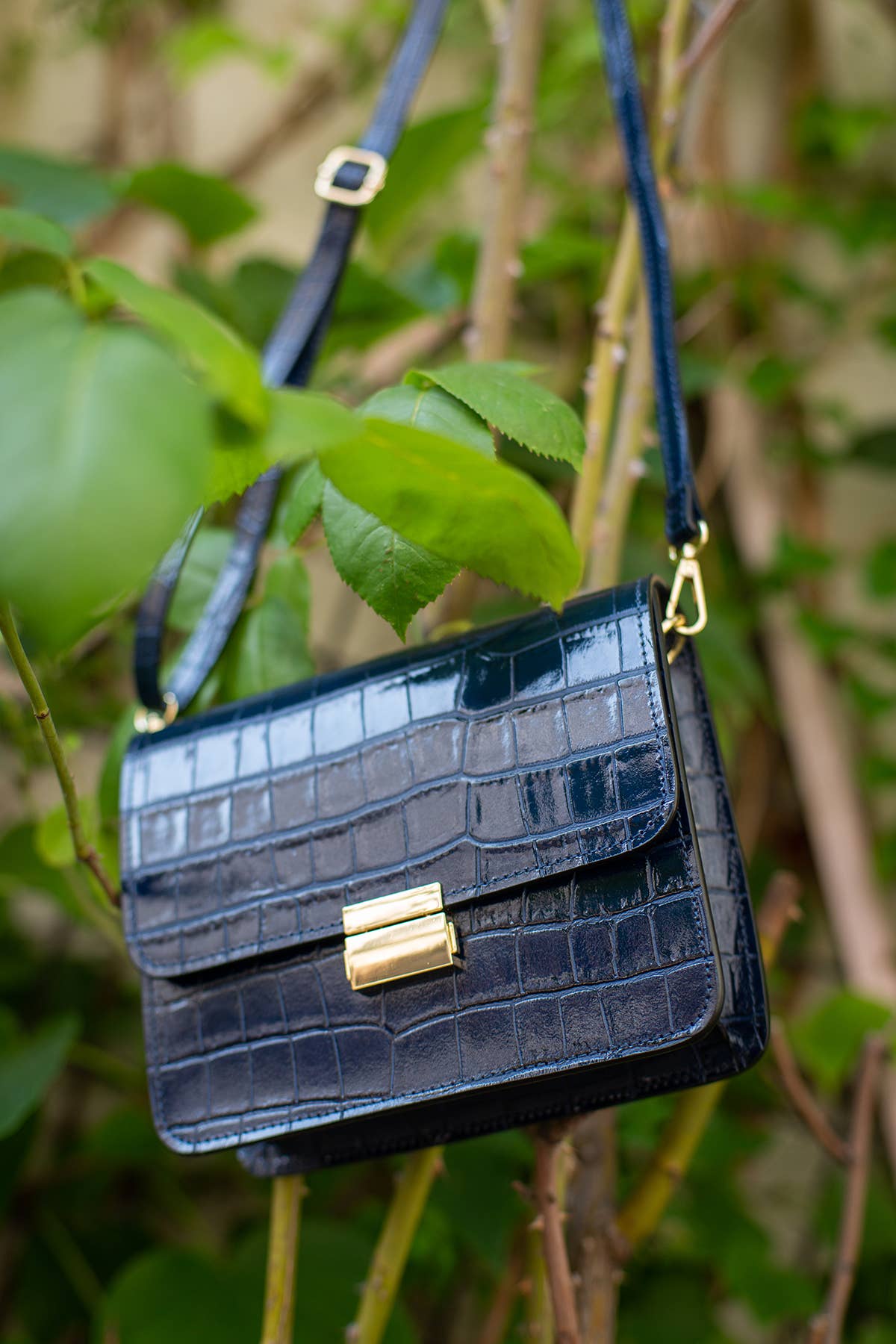 Elegante Kuriertasche aus Leder mit Krokodilmuster – Zeitlose Eleganz für Deinen Look - Blossom Hair & Fashion