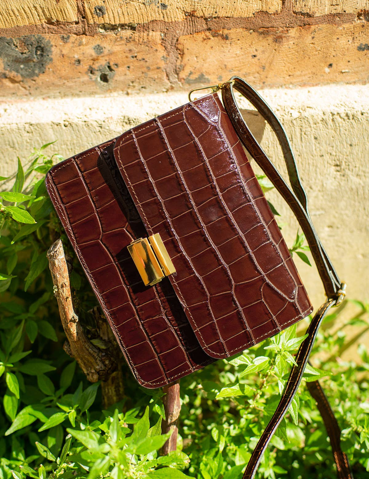 Elegante Kuriertasche aus Leder mit Krokodilmuster – Zeitlose Eleganz für Deinen Look - Blossom Hair & Fashion