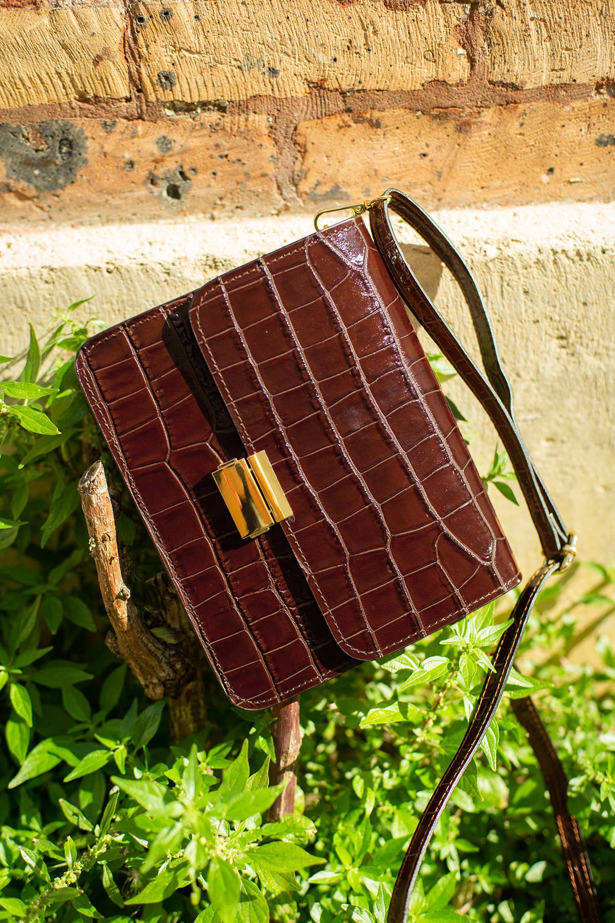 Elegante Kuriertasche aus Leder mit Krokodilmuster – Zeitlose Eleganz für Deinen Look - Blossom Hair & Fashion