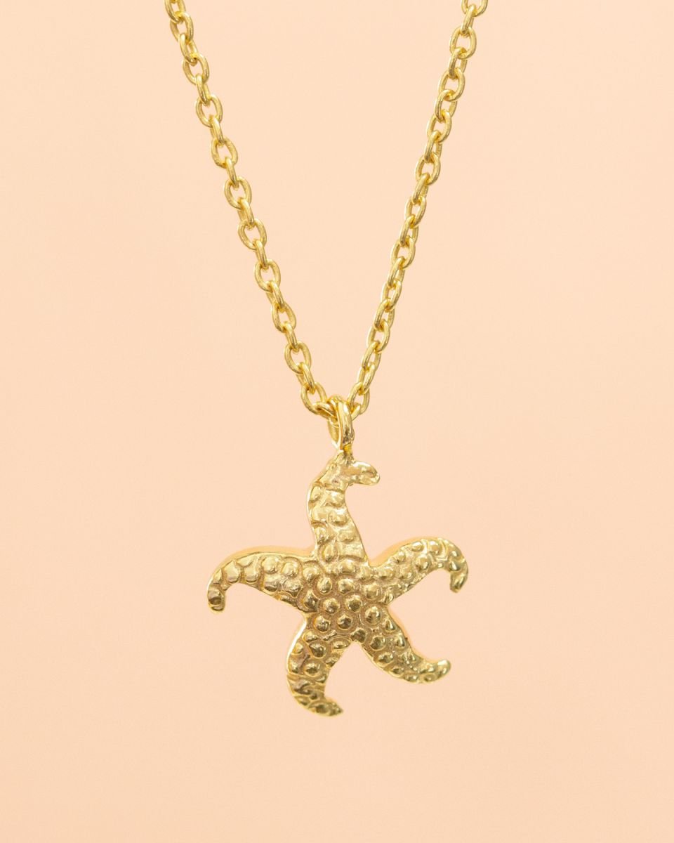 Feine Halskette mit Seestern - Anhänger - Blossom Hair & Fashion