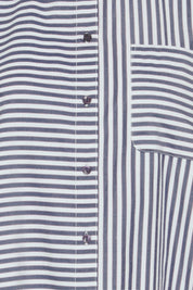 Gestreifte Bluse langarm mit Brusttasche - Blossom Hair & Fashion