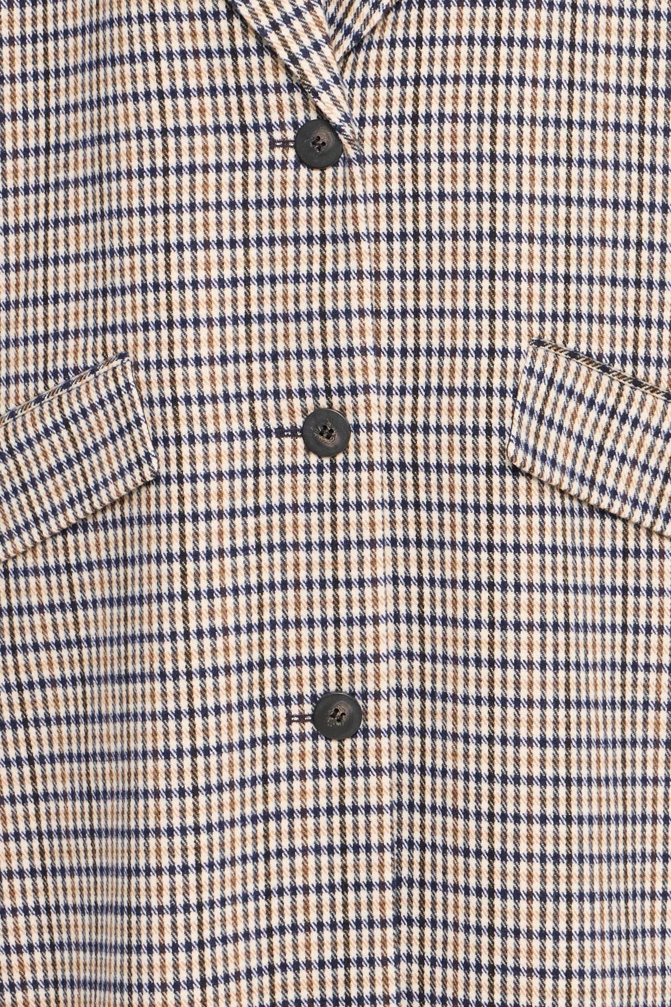 Karierter Mantel lang mit Wollanteil - Blossom Hair & Fashion