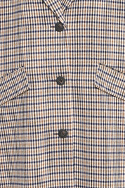 Karierter Mantel lang mit Wollanteil - Blossom Hair & Fashion