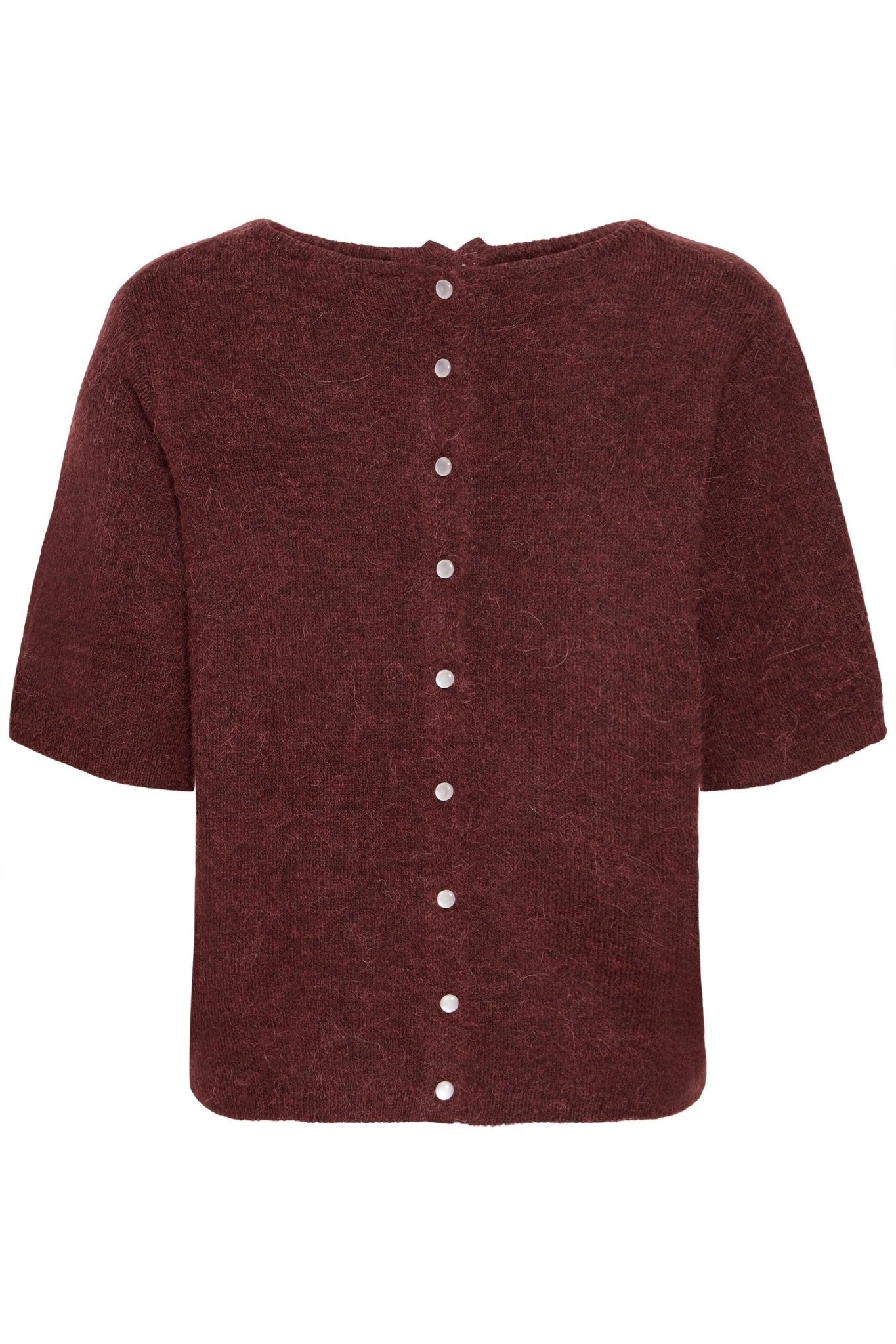 Kurzarm - Pullover mit Knopfleiste hinten - Blossom Hair & Fashion