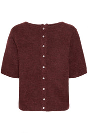 Kurzarm - Pullover mit Knopfleiste hinten - Blossom Hair & Fashion