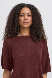 Kurzarm - Pullover mit Knopfleiste hinten - Blossom Hair & Fashion