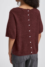 Kurzarm - Pullover mit Knopfleiste hinten - Blossom Hair & Fashion