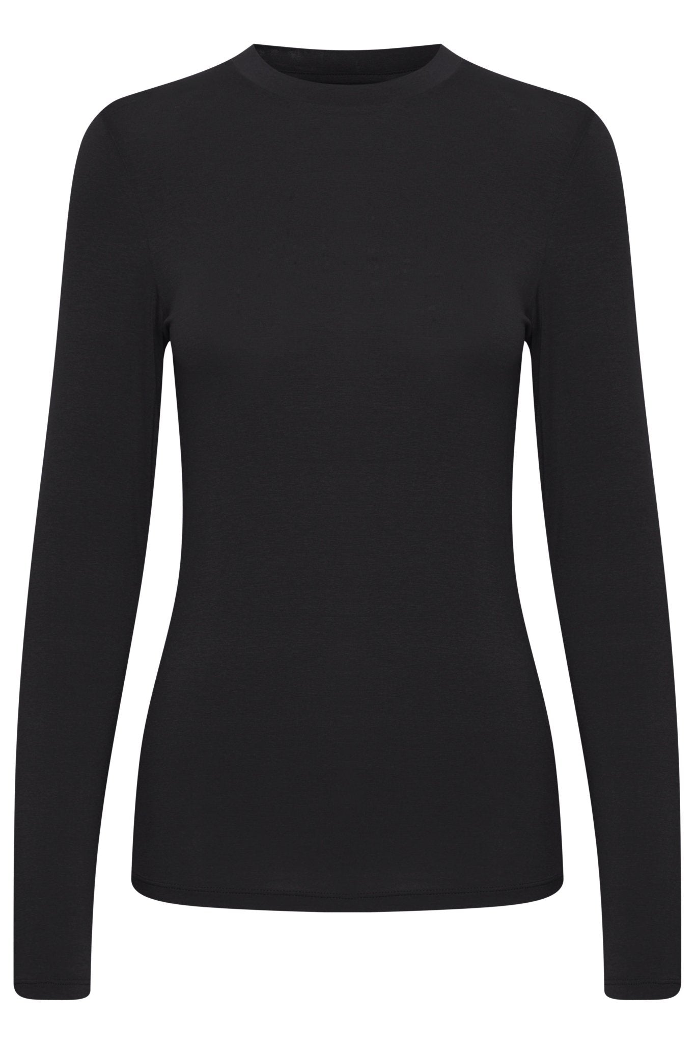 Langarm Shirt Slim Fit braun & schwarz - Blossom Hair & Fashion