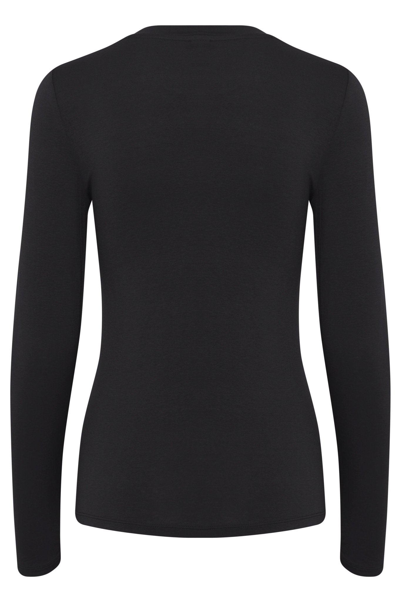 Langarm Shirt Slim Fit braun & schwarz - Blossom Hair & Fashion