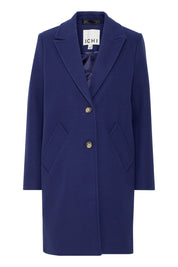 Mantel navy mit Revers, knieumspielend - Blossom Hair & Fashion