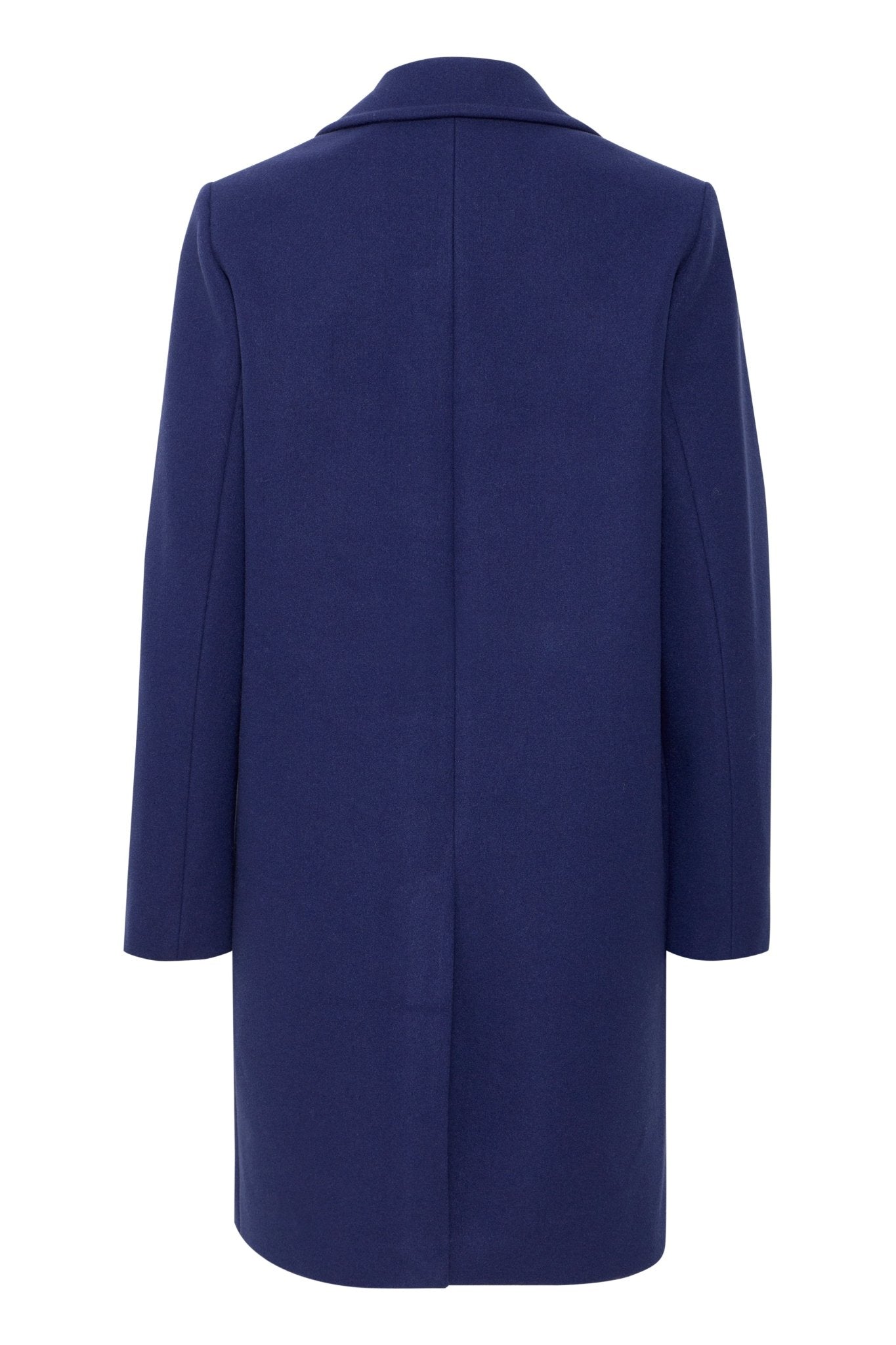 Mantel navy mit Revers, knieumspielend - Blossom Hair & Fashion