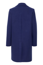 Mantel navy mit Revers, knieumspielend - Blossom Hair & Fashion