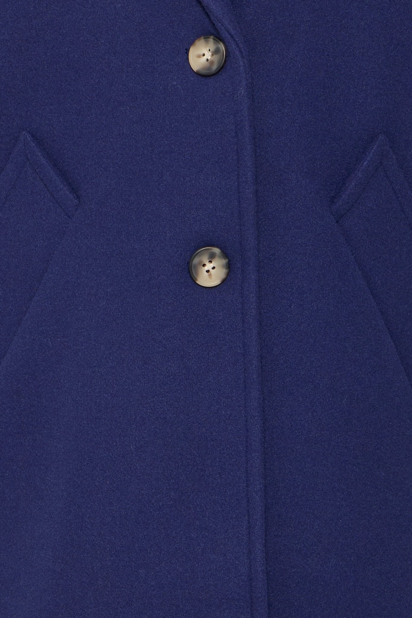 Mantel navy mit Revers, knieumspielend - Blossom Hair & Fashion