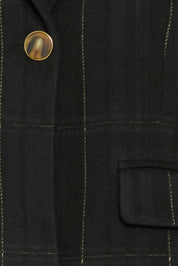 Schwarzer Blazer kariert kurz - Blossom Hair & Fashion