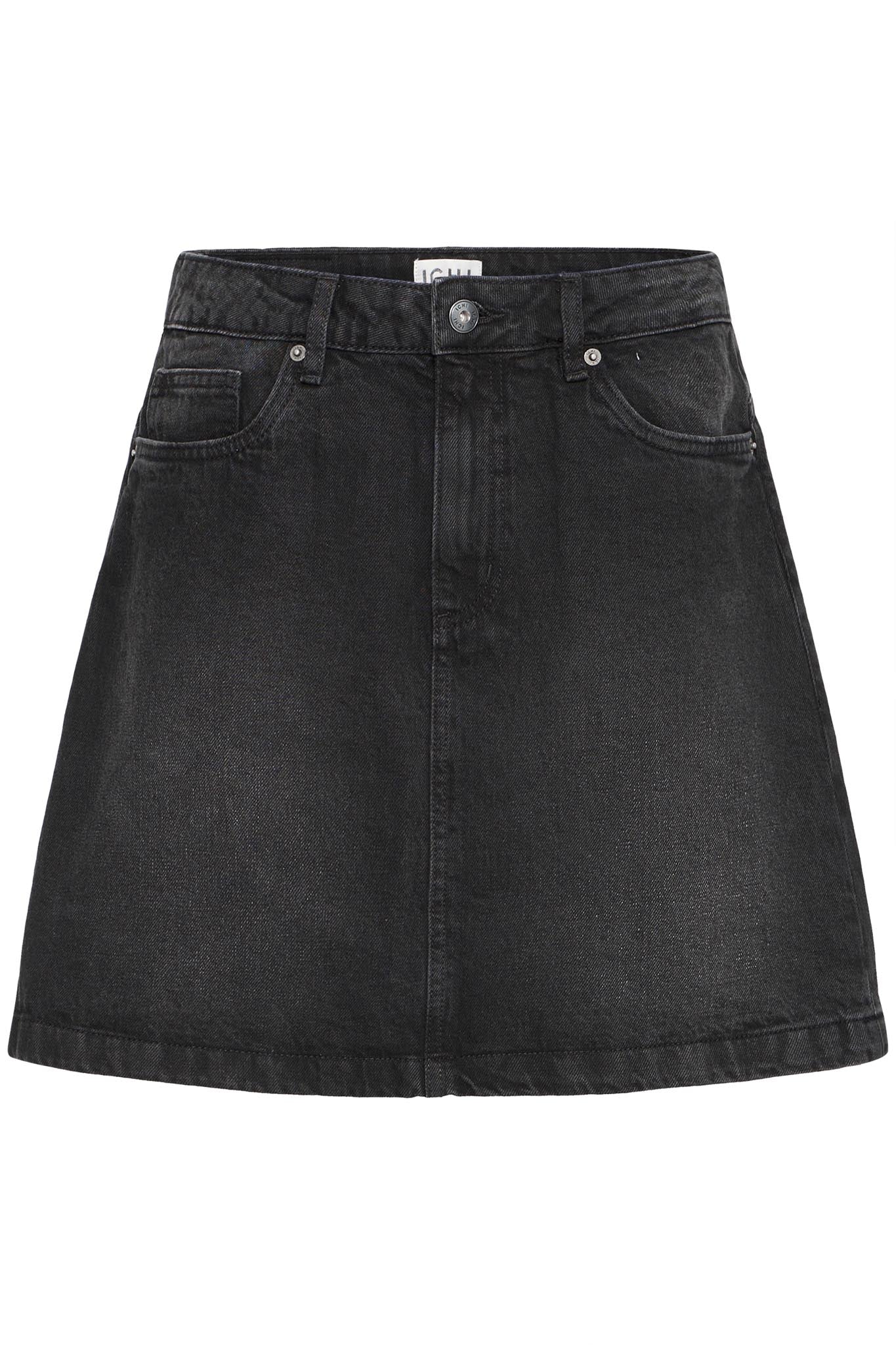 Schwarzer Jeansrock in A - Linie - Blossom Hair & Fashion