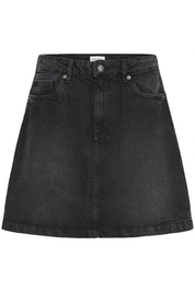 Schwarzer Jeansrock in A - Linie - Blossom Hair & Fashion