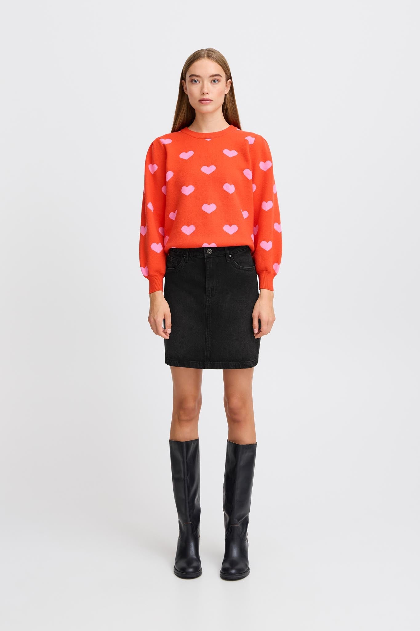 Schwarzer Jeansrock in A - Linie - Blossom Hair & Fashion