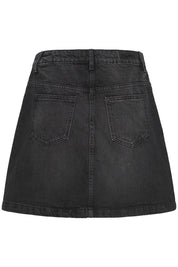 Schwarzer Jeansrock in A - Linie - Blossom Hair & Fashion