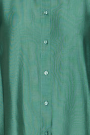 Shirt langarm Satinoptik smaragdgrün - Blossom Hair & Fashion