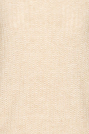 Strickpullover Beige mit Knopfleiste hinten - Blossom Hair & Fashion