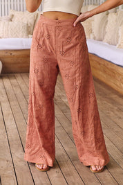 Weite Baumwollhose mit Stickerei – Boho - Chic für den Sommer - Blossom Hair & Fashion