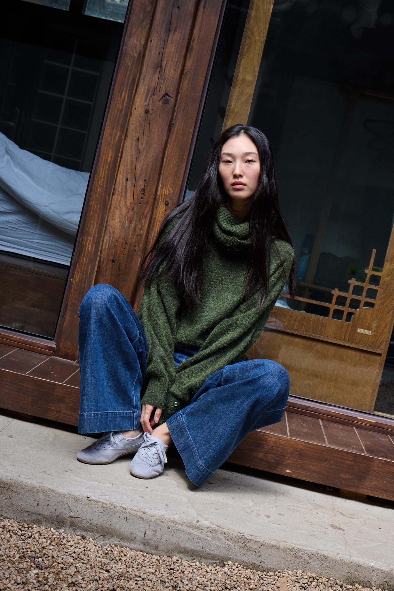 Weite Hose aus Denim - Mix - Blossom Hair & Fashion