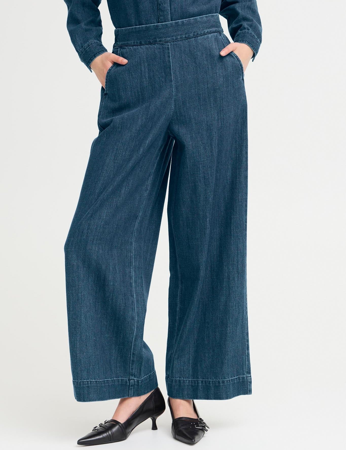 Weite Hose aus Denim - Mix - Blossom Hair & Fashion